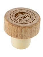 CWU Wooden Embossed Wine Stopper