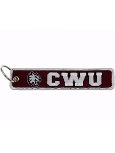 CWU Wildcats Embroidered Keychain