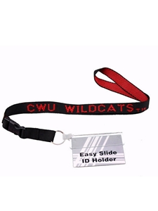 CWU Wildcats Lanyard with EZ slide