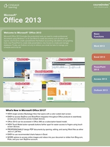 Microsoft Office 2013 Coursenotes