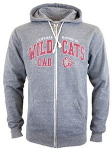 Central Washington Wildcats Full Zip Dad Sweatshirt