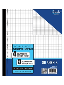 iScholar Double Sided Graph Paper (80 Sheets)