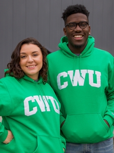 CWU Green Hooded Sweatshirt