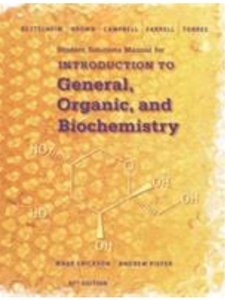 SOLUTION MANUAL INTRO.TO GENERAL,ORGANIC AND BIOCHEMISTRY