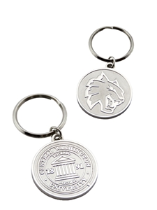 Silver Central Wildcats Keychain