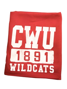 CWU Wildcat Crimson Sweatshirt blanket