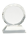 Round Crystal Faceted Award (Customizable)