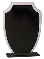 Black Shield Reflection Glass Award (Customizable)