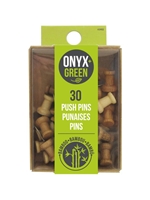 Onyx Green Bamboo Push Pins