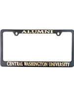 CWU Alumni Black Metal License Plate Frame