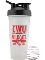 CWU Wildcats Black/Clear Blender Bottle
