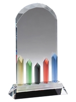 Crystal Dome Award with Color Crystal Detail (Customizable)