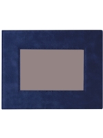 Engravable Blue Leatherette Photo Frame (Customizable)
