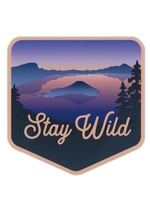Stay Wild Sunset Lake Sticker