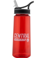 Central Crimson Flip Straw Water Bottle