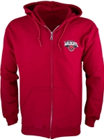 Crimson Full Zip Hood Sweatshirt