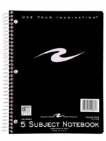 5 Subject Spiral Notebook -- Value