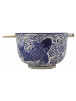 Koi Rice Bowl with Chopsticks