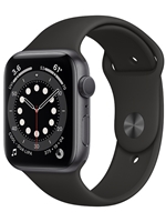 Apple Watch Series 6 GPS 44mm Space Gray Aluminum Case with Black Sport Band