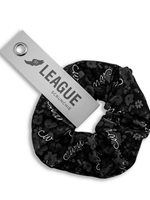 Ladies Black Floral Scrunchie