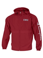 CWU Crimson Packable Full Zip Windbreaker