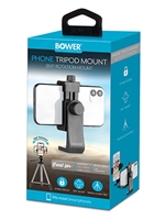 Bower 360 Degree Phone Rotation Tripod Mount for Landscape and Portrait Mode, Black