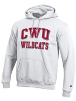 White Champion CWU Hooded Sweatshirt