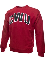 CWU Basic Crimson Crew Neck Sweatshirt