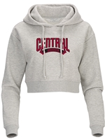 CWU Ladies Cropped Gray Hood