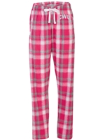 CWU Pink Plaid Flannel Pants