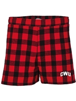 CWU Checkered Flannel Short