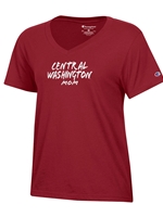 Central Mom Crimson Vneck Tee