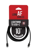 Long AF Cables 10ft - USB-C to Lightning