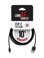 Long AF Cables 10ft - USB-C to USB-A