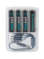 PaleBlue Rechargeable Batteries AA 4PK