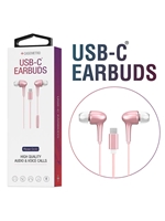 USB-C In-Ear Earbuds with Remote & Mic � Rose Gold