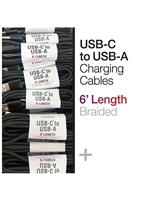 6' USB-C to USB-A Cables - Black