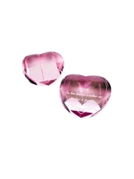Pink Crystal Heart Paperweight (Customizable)