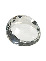 Round Crystal Facet Paperweight (Customizable)
