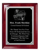 Rosewood Plaque Award (Customizable)