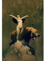 Frazetta Canvas Print 15X23 - Sun Goddess