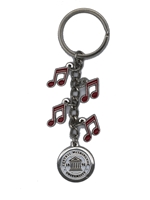 Music Note and Seal Charm Keychain