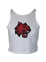 Ladies White Tank Crop Top