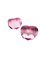 Pink Crystal Heart Paperweight (Customizable)