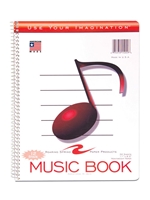 12 Stave Music Spiral Notebook
