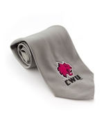 CWU Solid Gray Tie