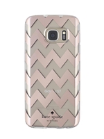 Kate Spade New York Flexible Hardshell Case - Chevron Rose Gold/Clear