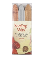 SEALING WAX GOLD, SILVER & BRONZE WITH WICK