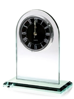Clock Glass Silver & Black