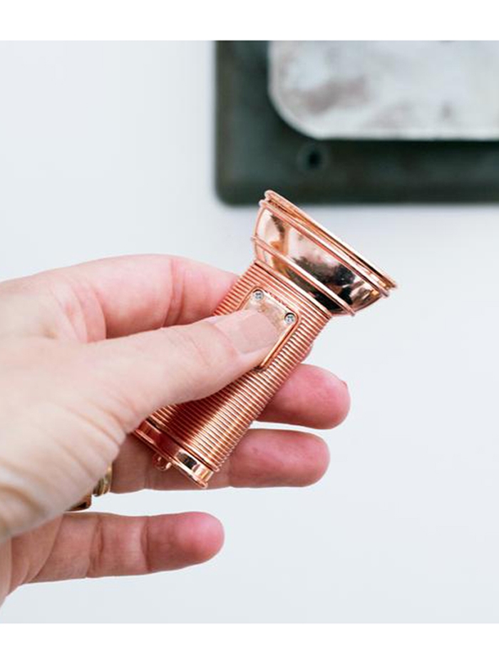 copper flashlight rechargeable ReyLight Triple Dawn on functionality for quick Copper Flat Flashlight